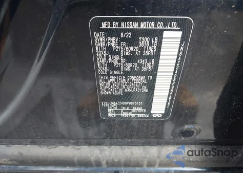 2023 Infiniti Qx80 Luxe из США, поврежденный, VIN JN8AZ2AD8P9875151